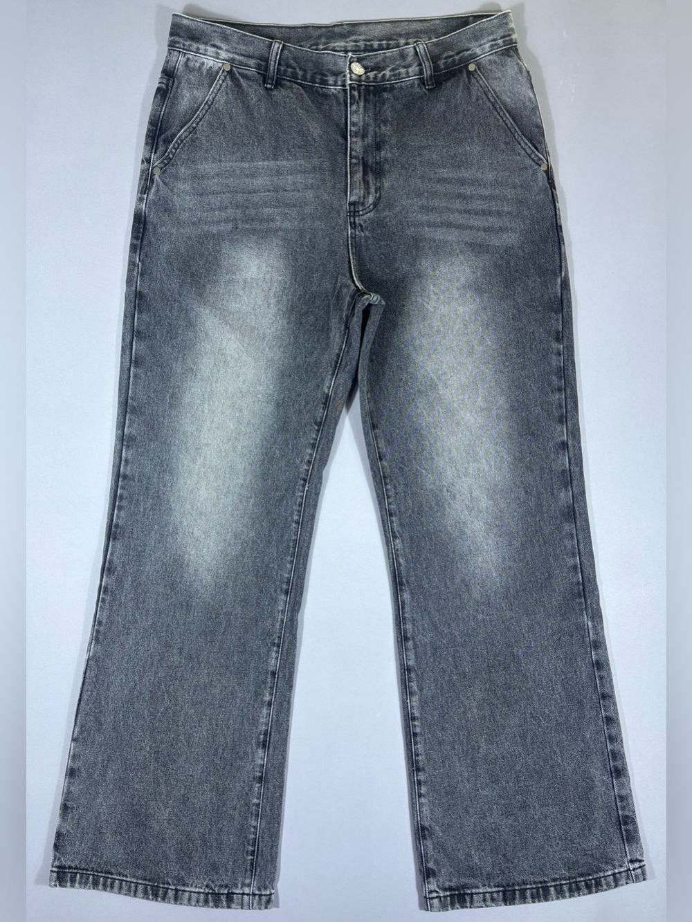 Ekkovision EKKO Straight Leg Jeans Men’s 34x32 Black Acid Wash